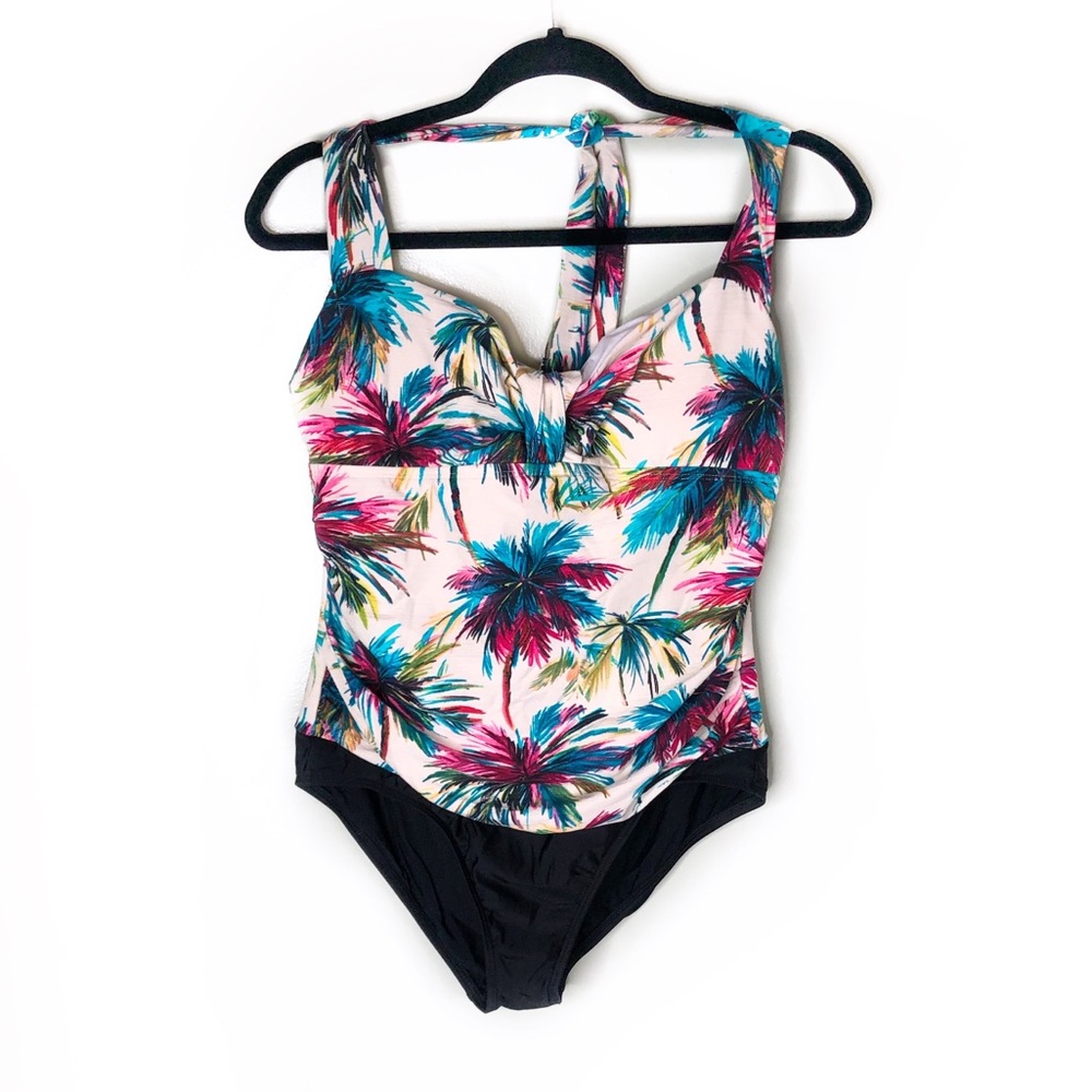 Eco Swim | Halter One Piece in Tropical Print